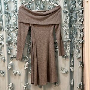 Winter off shoulder dress